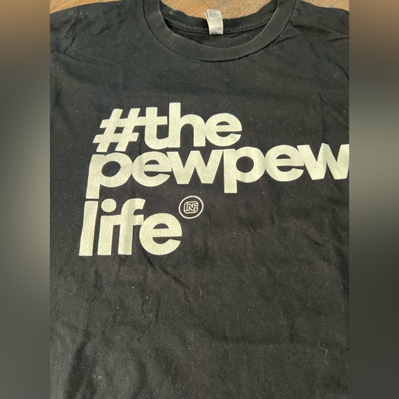 Size medium American apparel #thepewpewlife black shirt. Pew pew life - Picture 2 of 3